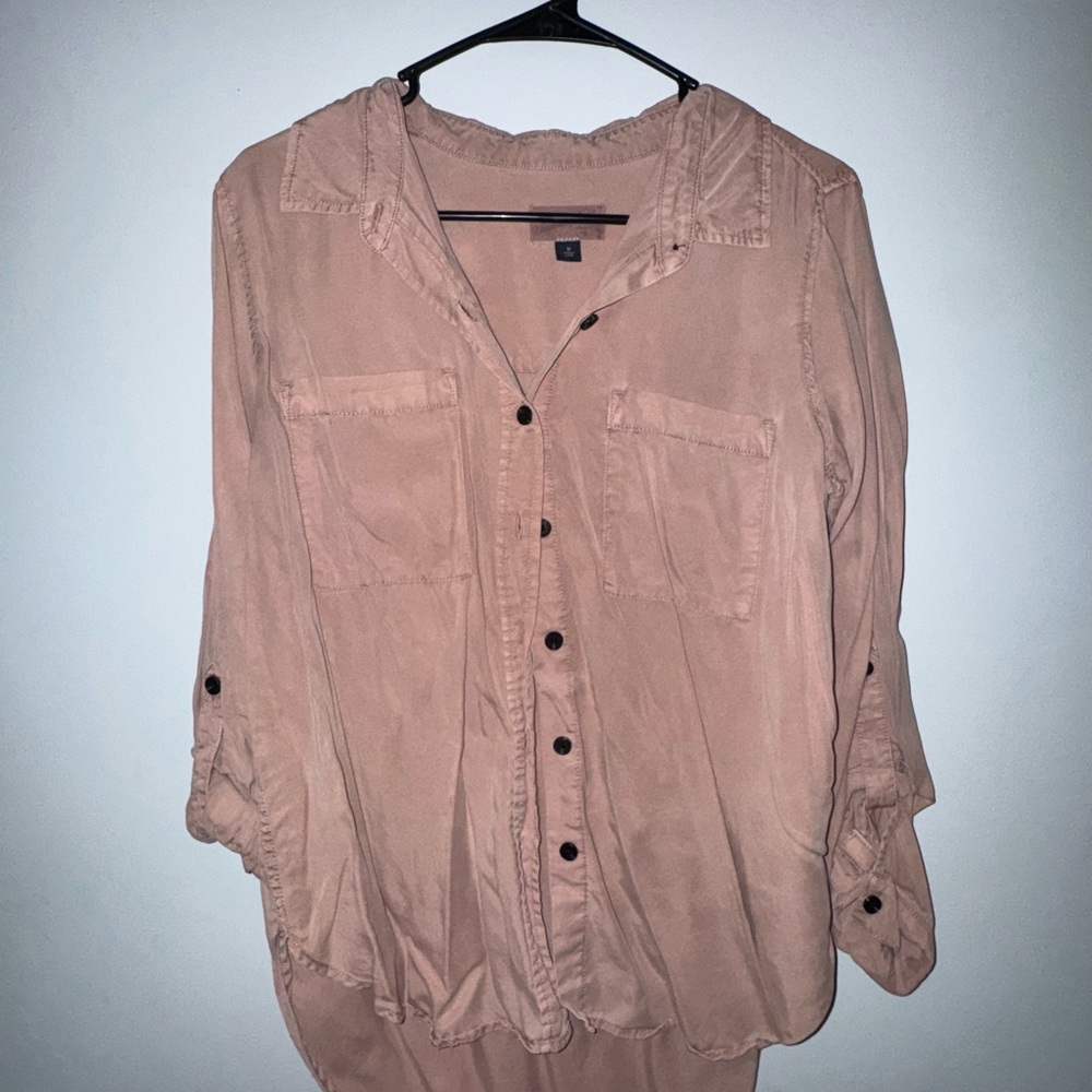 Women's Button-Up Blouse - Pink